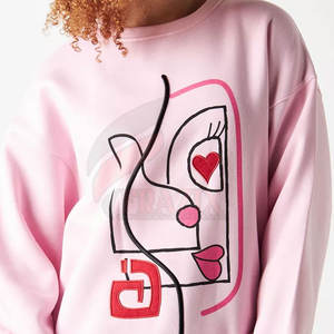 Sudaderas Casuales de Invierno para Mujer, Fabricadas en Pakistán, de Color Sólido, con Logotipo Personalizado en la Parte Delantera, 100% Algodón - Product Image 5