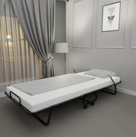 Lit pliant moderne en métal Marseille |   Lit d'appoint pliable portable, rangement facile, solution de sommeil confortable pour hôtel, école