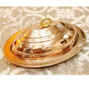 Plat de service ovale moderne en aluminium écologique avec couvercle en dôme pour la maison et l'hôtellerie, idéal pour les mariages, compatible lave-vaisselle - Product Image 5