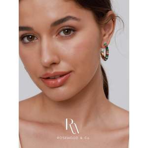 Pendientes de Aro de Verano con Cuentas de Arcoíris, Aventurina, Ónix Negro, Ágata, Estilo Religioso, con Piedras Preciosas - Product Image 1