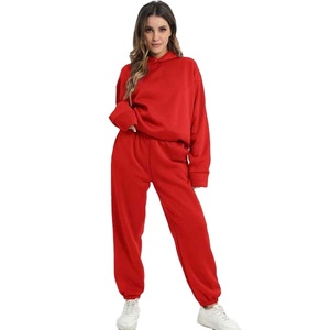 Haute qualité personnalisé 2 pièces 100% coton femmes survêtement séchage rapide Nylon survêtement pantalon respirant pour l'automne saison survêtements - Product Image 1
