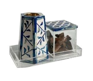 Ensemble de brûleur à bakhoor en nacre verte, vente chaude en usine, encensoir du Ramadan, parfum de rose, Eid, Moyen-Orient, religieux, pour la maison - Product Image 6