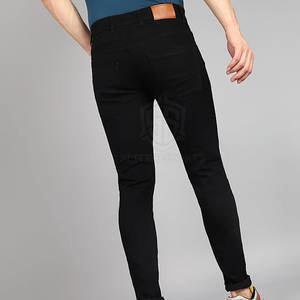 Pantalones vaqueros de cintura alta ligeros de lona elástica para hombre, pantalones personalizables para uso privado en exteriores, cintura media recta de buena calidad - Product Image 4