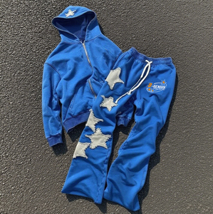 Unisex Heavyweight Embossed Hoodie Custom Embroidery Patch Digital Print Logo Streetwear Tracksuits for Men Women Customizable - Product Image 4