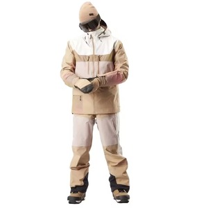 Chaqueta de Esquí para Hombre con Bloques de Color, Impermeable, Cortavientos, con Capucha, Ropa de Nieve para Invierno en Estaciones de Esquí - Product Image 1