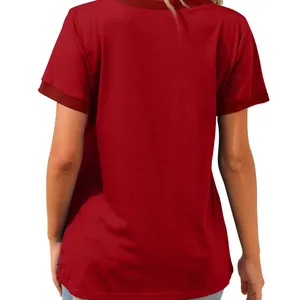 하이 퀄리티 짧은 소매 100% 무거운 면 패션 티셔츠 여성용 도매 가격 최고 품질 전문가