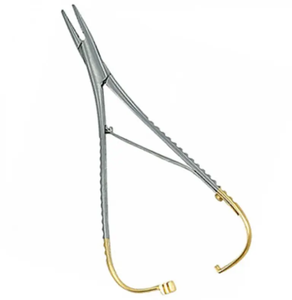 5.5หนีบนวมสแตนเลสสตีลพร้อมห่วงทองด้วยมือ - Product Image 1