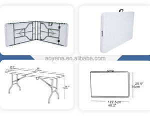 Hot <strong>Sales</strong> Cheap High-Quality 8FT Rectangle HDPE Plastic <strong>Trestle</strong> Folding <strong>Table</strong> <strong>for</strong> Party - Product Image 5
