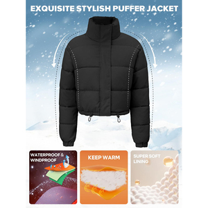 Plus Size Solid Color Thick <b>Crop</b> <b>Women</b> Puff Bubble <b>Jacket</b> Casual Winter Down <b>Puffer</b> <b>Jacket</b> <b>Women</b> Bubble Coats outdoor jacket2026 - Product Image 6