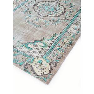 Tapis vintage en laine verte noué à la main, grand format, Pae-2932-Medallion, motif puzzle rectangulaire pour la maison, le couloir, l'entrée, la chambre d'adolescent, 9x12 pouces - Product Image 2
