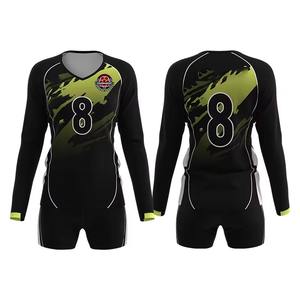 wholesale customizable Spots uniform full sleeve Volleyball uniform polyester quick dry sports uniform - Product Image 3