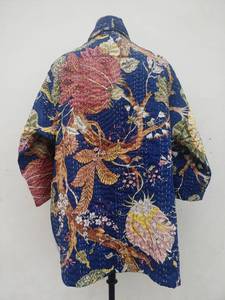 Boho & Hippie vêtements d'hiver pour femmes veste Kantha à manches longues imprimée à la main - Product Image 5