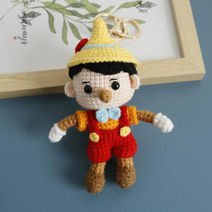 Crochet Handmade Crochet Stuffed <b>Key</b> Chain Kawaii Cartoon Anime Characters Doll <b>Key</b> <b>Ring</b> Pendant for Boys Schoolbag Keychain - Product Image 6