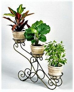 Luxury Modern Metal Plant Stand 3 Tier Flower <b>Pot</b> <b>Holder</b> Elegant Black Iron Display Rack for Indoor Outdoor Home Decor - Product Image 2