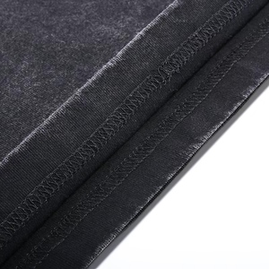 Graphique personnalisé lavé à l'acide lourd tricoté coton vintage oversize T-shirt 100% coton pour hommes avec un design frais - Product Image 4