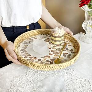 United Trade World's Best Rattan Mother of Tray Elegant Wood Trays for Home Decor Adding Style and Fctionality This Christmas - Product Image 2