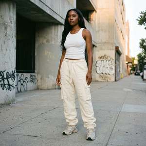 <b>Women</b> Heavyweight Polyester/Cotton Fleece Sweatpants Custom Rhinestone Puff Print Painted Graphic <b>Baggy</b> Pants Streetwear <b>Joggers</b> - Product Image 5