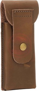 Bolsa de afeitar profesional al por mayor \ bolsa de cuero protectora de maquinilla de afeitar de seguridad portátil con cierre de botón - Product Image 3