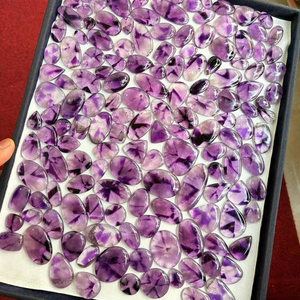 พลอยอเมทิสต์ทรงหลังเบี้ยรูปดาวทำด้วยมือจากธรรมชาติของ100% อัญมณีหลวมคุณภาพสูงสำหรับทำเครื่องประดับอัญมณีขัดเงา - Product Image 4