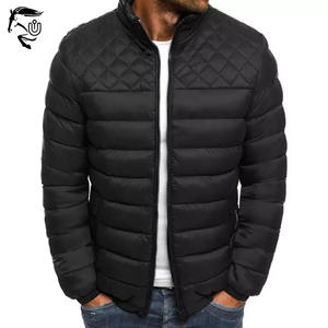 Unbridleds Industry Manteau d'hiver matelassé léger pour homme Veste matelassée isolée avec capuche et col montant Style High Street - Product Image 2