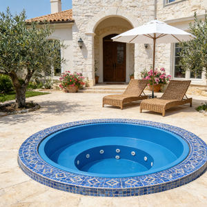 Piscine SPA en fibre de verre fabriquée en usine avec jets intégrés, chauffage et éclairage LED - Product Image 3