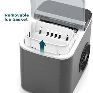 Máquina de Hielo Portátil Eléctrica Pequeña para Encimera, Mini Máquina de Hacer Bolas de Hielo de Plástico, Diseño Compacto, Bajo Ruido, para Cocina y Hogar - Product Image 1