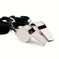 Sifflet de sport durable en acier inoxydable avec cordon, idéal pour les arbitres, les entraîneurs, le football, le basketball, la cheerleading, l'entraînement d'équipe