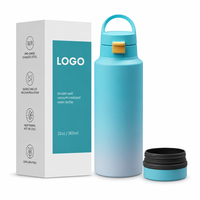 Bouteille shaker YEWAYOGA en acier inoxydable 26 oz + 6 oz avec compartiment de rangement et couvercle à bouton-poussoir pour la salle de sport et les promenades avec le chien