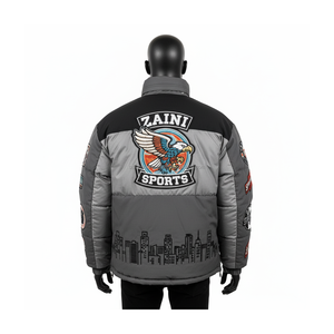 Premium Quality 380GSM Heavy Polyester Fabric <b>Soft</b> Nylon <b>Shell</b> Quilted Warm Winter Outerwear Puffer <b>Jacket</b> for <b>man</b> - Product Image 2