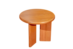 Table basse durable minimaliste en bois massif à trois pattes de qualité supérieure Table d'appoint ronde compacte pour salon ou café - Product Image 3