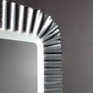 Reversible 94x68 <b>LED</b> <b>Light</b> <b>Mirror</b> with Silver Fused Glass Frame - Product Image 5