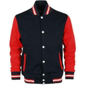 แจ็กเก็ตเสื้อครอปแจ็คเก็ตแขนเสื้อหนังแท้ปักด้วยกำมะหยี่มีสไตล์งานตามสั่ง - Product Image 1