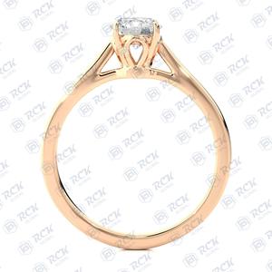 Anillo de moissanita solitario de corte redondo CTW 1,10 para mujer, anillo de regalo de aniversario y cumpleaños para seres queridos - Product Image 2