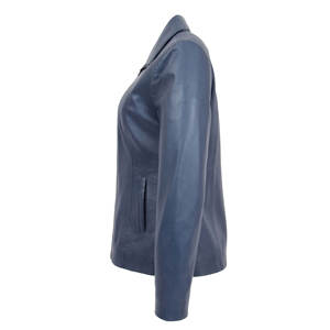 Veste en cuir 100% avec logo personnalisé Vestes de moto d'hiver surdimensionnées en cuir de mouton véritable pour femmes - Product Image 4