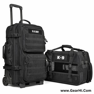 Sac de transport pour dresseur de chien de travail en nylon 1000D, sacoche pour équipement d'entraînement canin, porte-équipement K9, rangement pour laisse, pochettes pour récompenses et jouets - Product Image 1