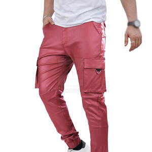 Pantalon en cuir pour homme de haute qualité, léger, décontracté, taille mi-haute, logo personnalisé, vêtements d'extérieur, taille sur mesure, service OEM - Product Image 1