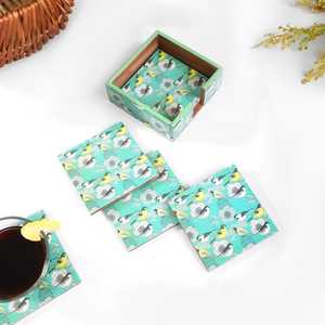 ชุดถาดรองแก้วทำจากไม้เรซิน MDF และ Meena - Product Image 4