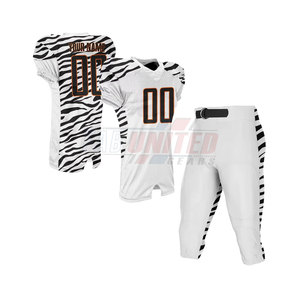 Uniforme de football américain haute performance pour hommes adultes, couleurs personnalisables, manches courtes, respirant, protection UV, 100% polyester - Product Image 3