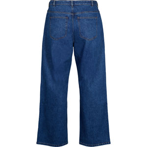 Jeans en denim baggy grande taille pour femmes avec jambes larges taille haute respirant fermer avec bouton et fermeture éclair à la taille pantalon en jean ample - Product Image 3