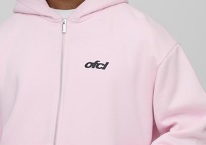 Sudadera con capucha de alta calidad de color rosa personalizado para hombre 100% algodón peso pesado hombro caído doble cremallera bolsillos - Product Image 6