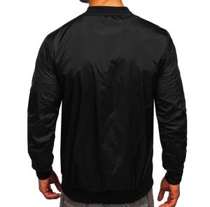 Vestes en cuir universitaire grande taille pour hommes Design côtelé à blocs de couleurs pour l'hiver avec broderie en chenille - Product Image 3