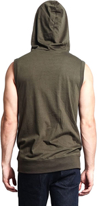 100 % Cotton Fashion <b>Men's</b> Best Selling Muscle Fitness Lightweight <b>Sleeveless</b> <b>Hoodies</b> for <b>Men</b> Basics Cotton Blended - Product Image 2