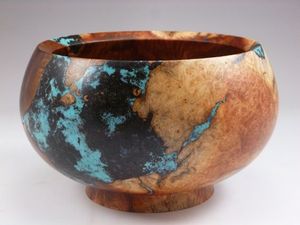 Bol en résine en bois de concepteur à la mode sculpté à la main moderne rustique décoratif table élégante maison cuisine - Product Image 4