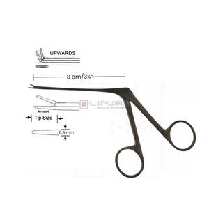 Pinza Microquirúrgica para Oído, Dentada, Recubierta de Negro, Instrumento Quirúrgico para Procedimientos ORL, Otología, Microcirugía, Instrumentos Médicos - Product Image 1