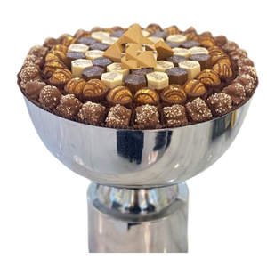 Plateau de table de mariage bol de service à dessert sucré qualité supérieure bol de service à chocolat rond en métal doré fait à la main prix d'usine - Product Image 2
