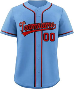 Camiseta de Béisbol de Poliéster de Alta Calidad 2026, 100% Poliéster, para Deportes, Personalizable con Nombre de Equipo, Unisex, Cuello en V, para Jóvenes - Product Image 1