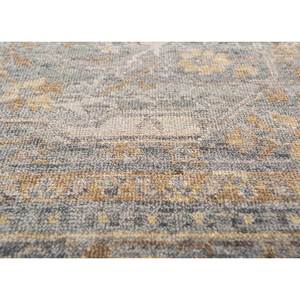 Alfombras de Lana Anudadas a Mano en Azul Viscaya con Diseño de Medallón y Patrón Abstracto para Entrada, Sala de Estar y Pasillo - Número de Modelo SKWL-499 - Product Image 3