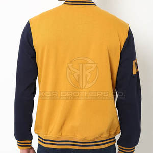 แจ็คเก็ตบอมเบอร์เลตเทอร์แมนแบบคลาสสิกสำหรับทีมวิทยาลัยและเสื้อแจ็คเก็ตลำลองสำหรับผู้ชาย - Product Image 3