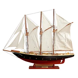 Atlantic Model Ship ha dipinto una grande Replica in legno artigianale con espositore, da collezione, arredamento, regalo, all'ingrosso