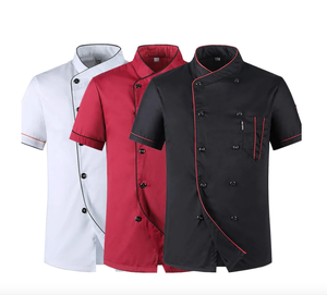 Chaqueta de algodón y poliéster ligero Unisex, abrigo de manga corta listo para usar, para Hotel, restaurante, camarero, Chef - Product Image 6